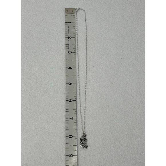 Vintage Religious Coin Pendant Necklace Sterling Silver I am My Beloved's - Picture 6 of 6